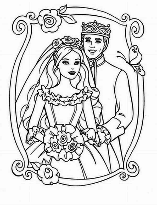 King And Queen Wedding Day Coloring Page : Coloring Sun