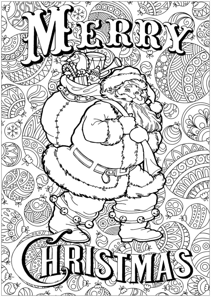 Free Printable Merry Christmas Coloring Pages
