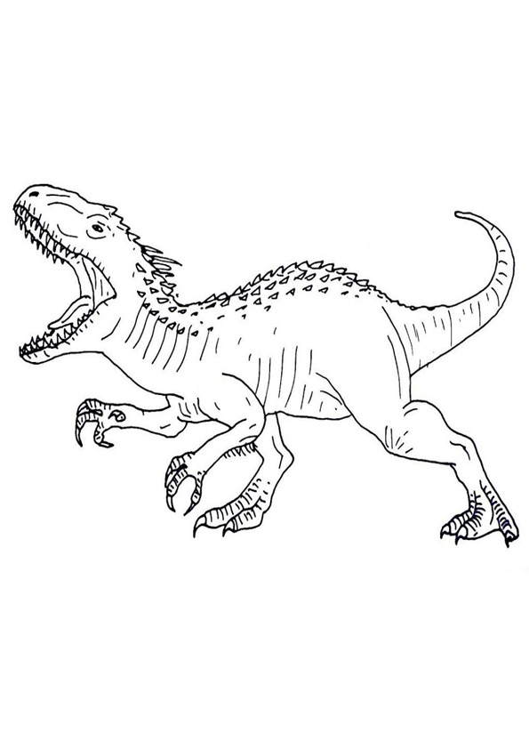 Coloring Pages | Free Angry Dinosaur Coloring Pages for Kids