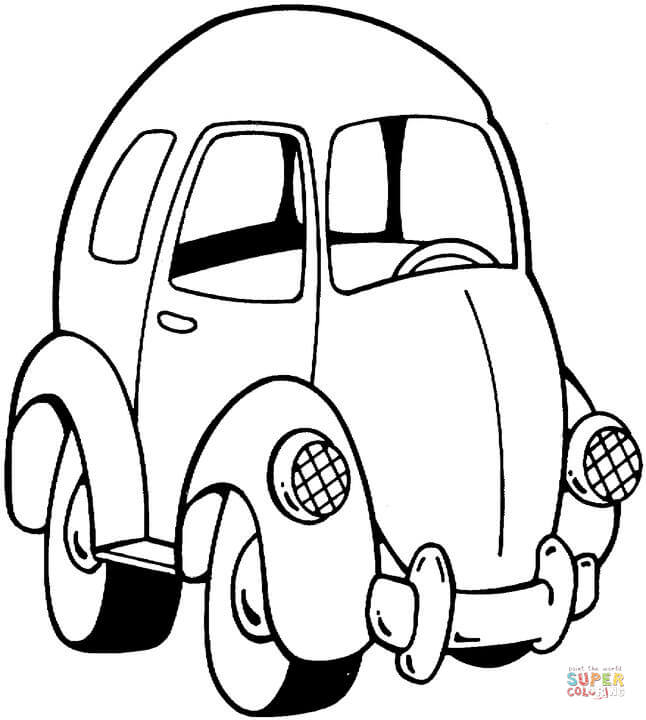 Little Toy Car coloring page | Free Printable Coloring Pages