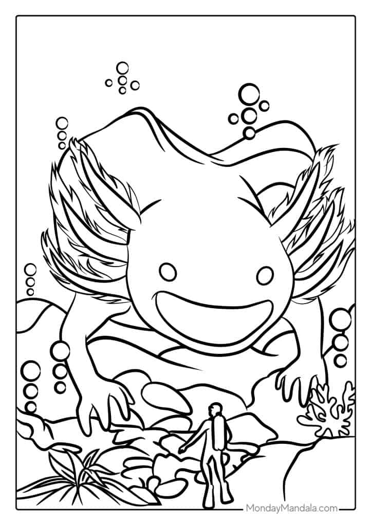 29 Axolotl Coloring Pages (Free PDF Printables)