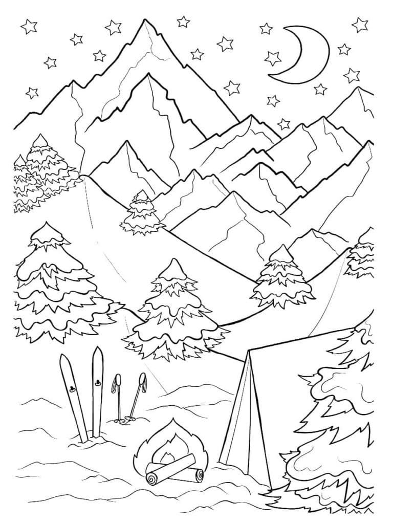 Camping Coloring Pages | 100 Pictures Free Printable