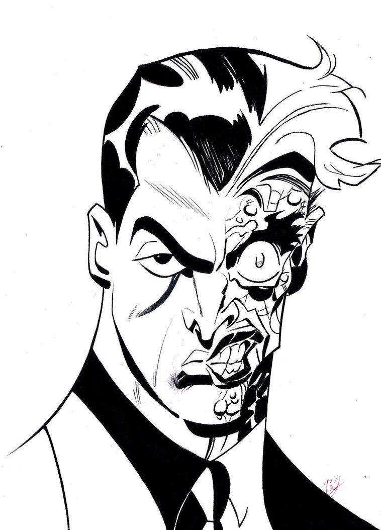 Download Batman Two Face Coloring Pages - Coloring Home