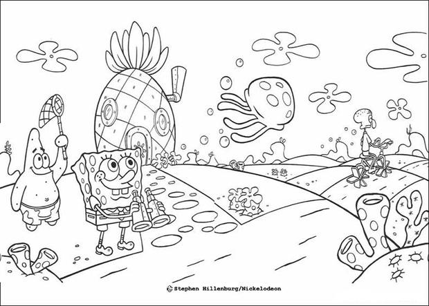 Spongebob Friends - Coloring Pages for Kids and for Adults