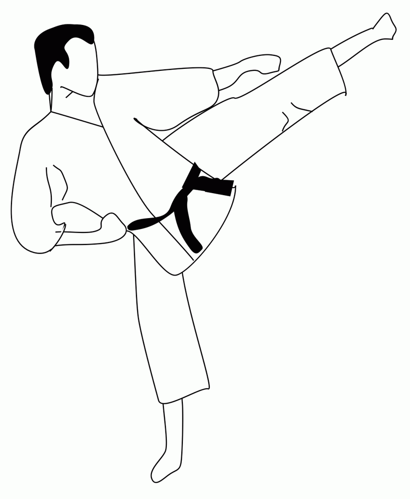 Karate coloring pages download and print for free