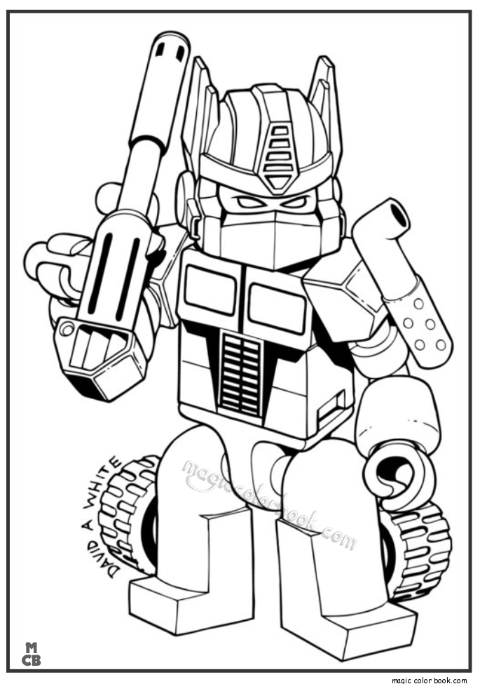 Color Optimus Prime - Coloring Pages for Kids and for Adults