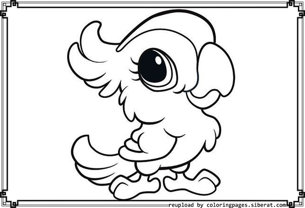 Cute Free Coloring Page Animals - Coloring Home