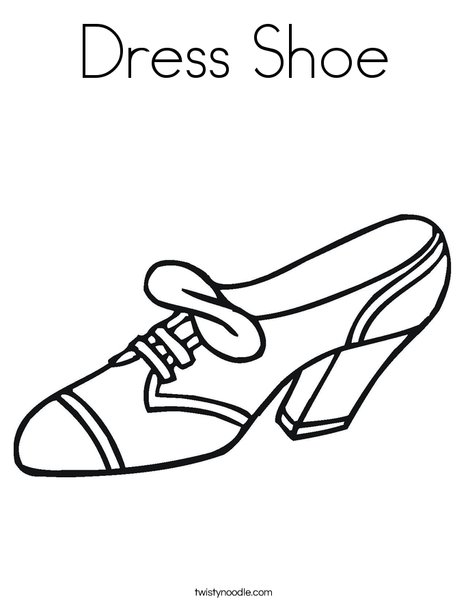 Dress Shoe Coloring Page - Twisty Noodle