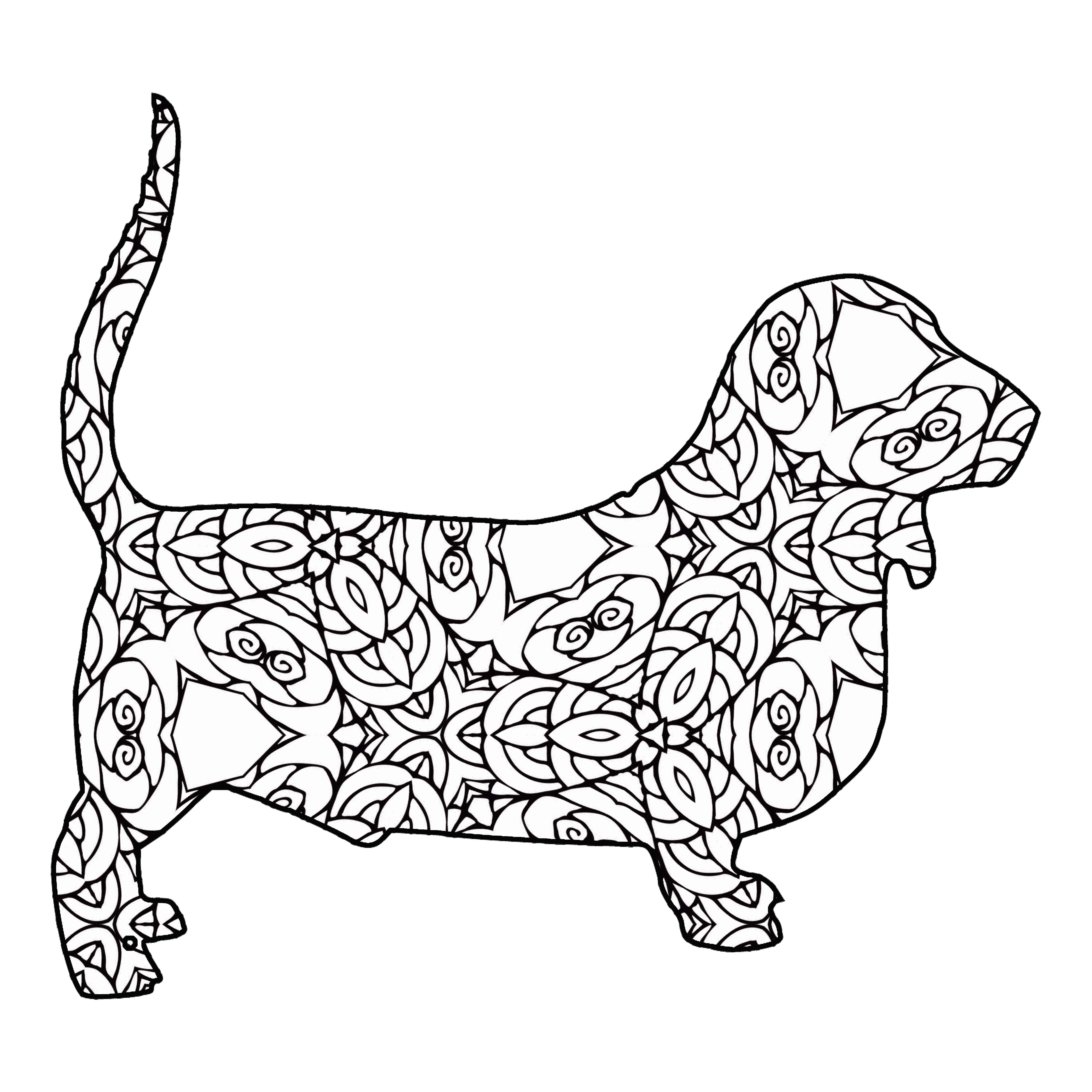 20 Free Printable Geometric Animal Coloring Pages   The Cottage ...