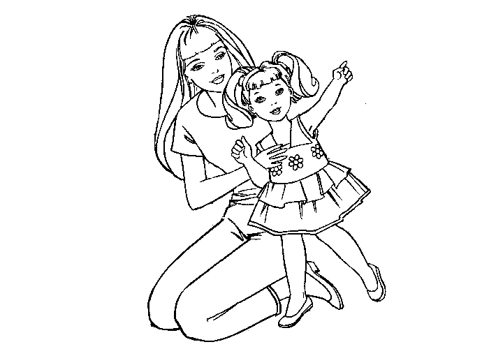 Barbie doll coloring pages