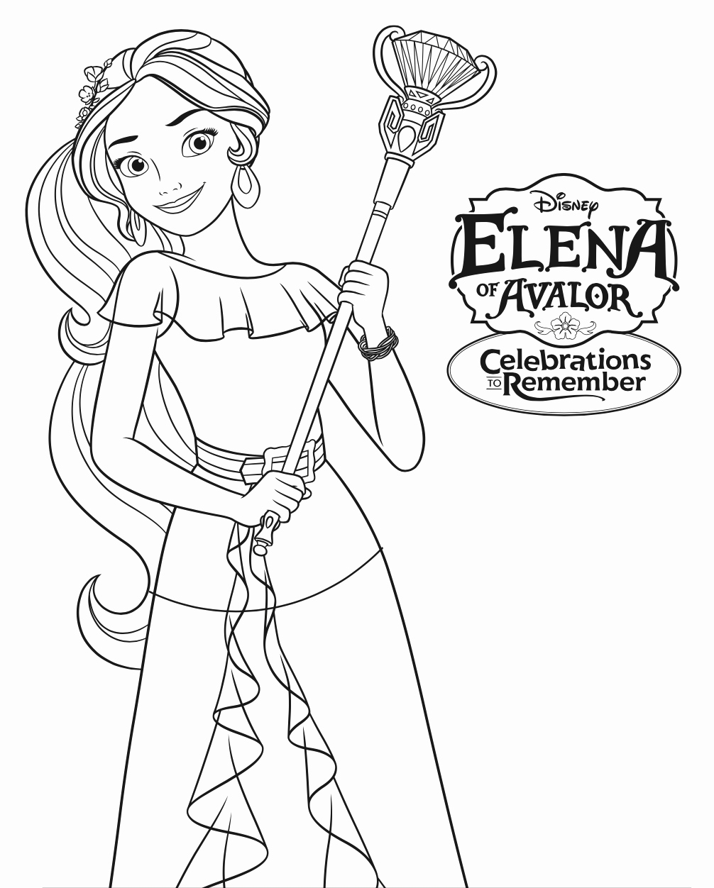 Elena Of Avalor Coloring Pages At Getdrawings Free For Personal ...