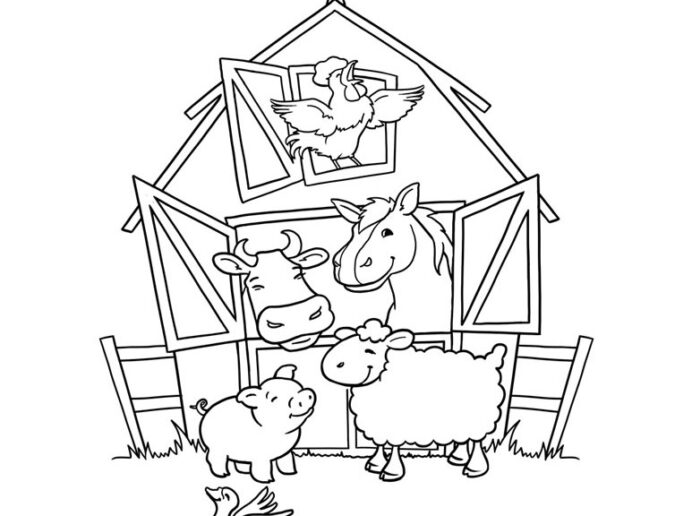 Farm Animal Coloring 360coloringpages For Animals Printable Free ...