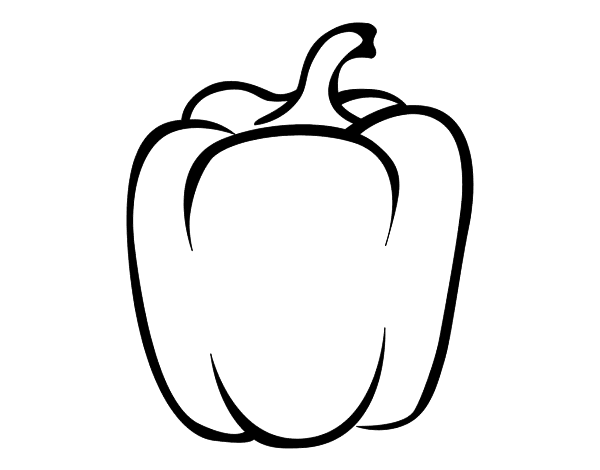 Red pepper coloring page - Coloringcrew.com