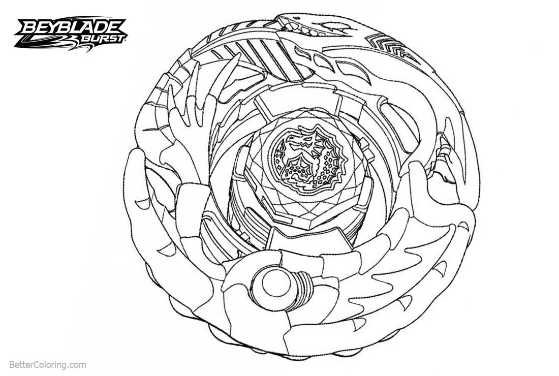 Simple Free Printable Beyblade Coloring Pages for Adult