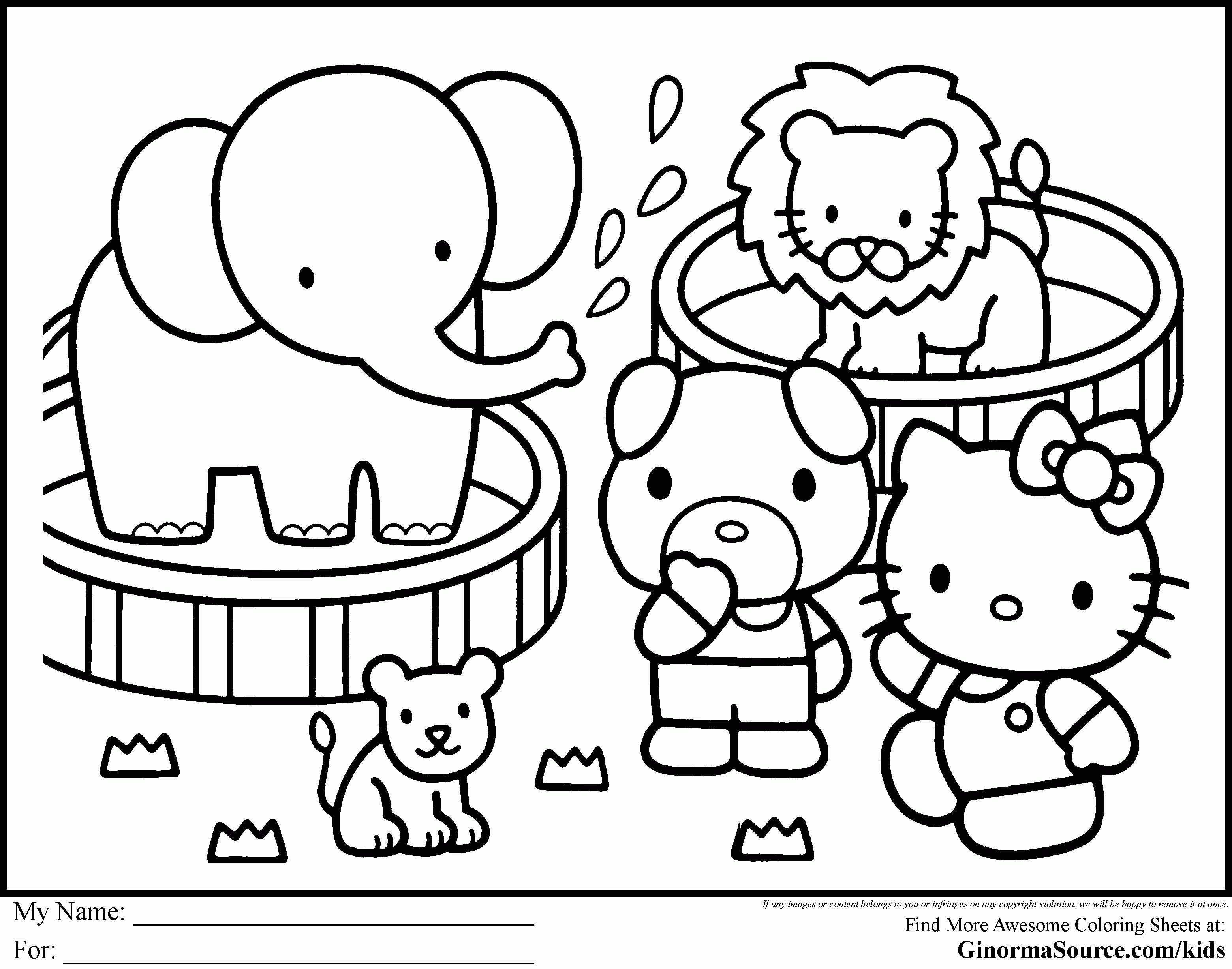 Awareness Free Printable Hello Kitty Coloring Pages For Kids ...