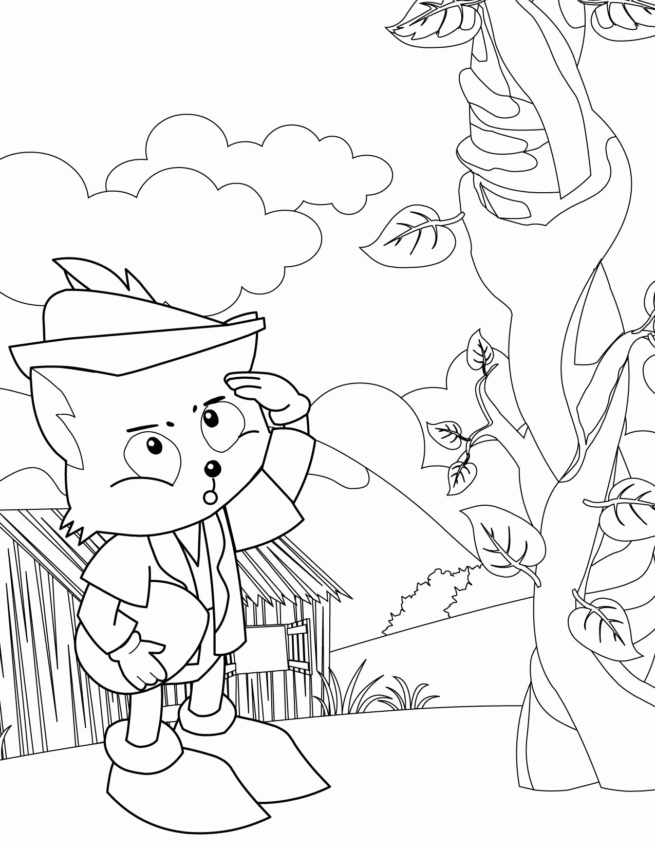 Jack And The Beanstalk Coloring Page