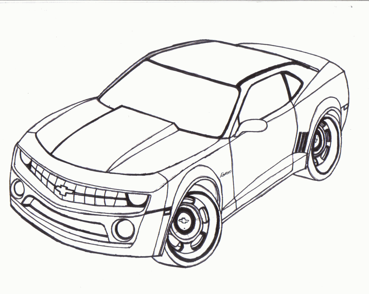 Cars Chevy Camaro Coloring Pages Coloring Pages For Kids #JS ...