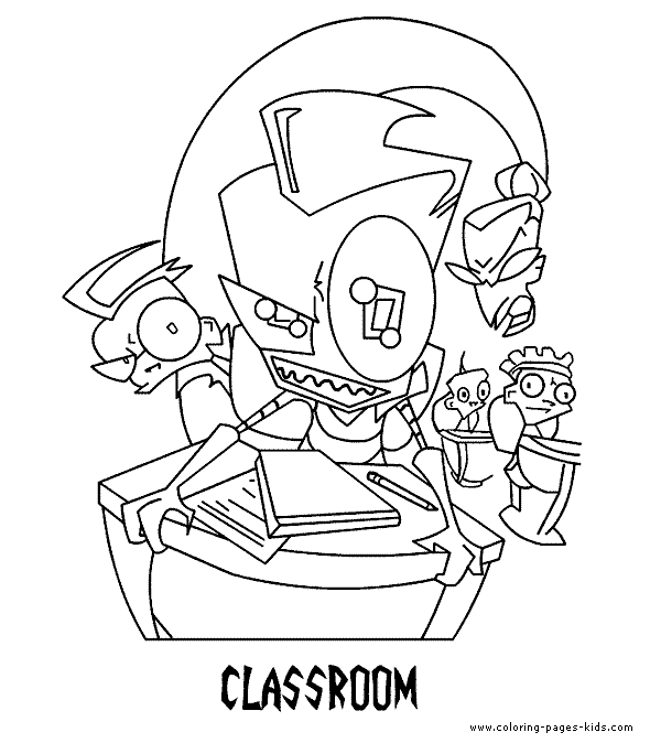 Classroom - Invader Zim Coloring Pages