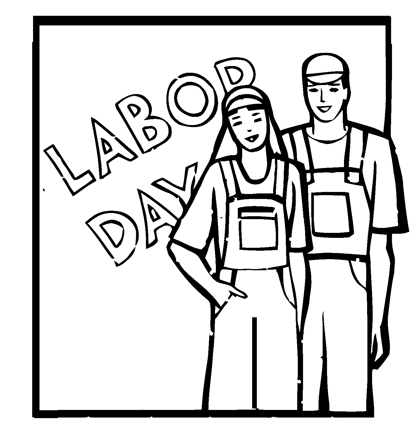Labor Day Coloring Page - Coloring Home