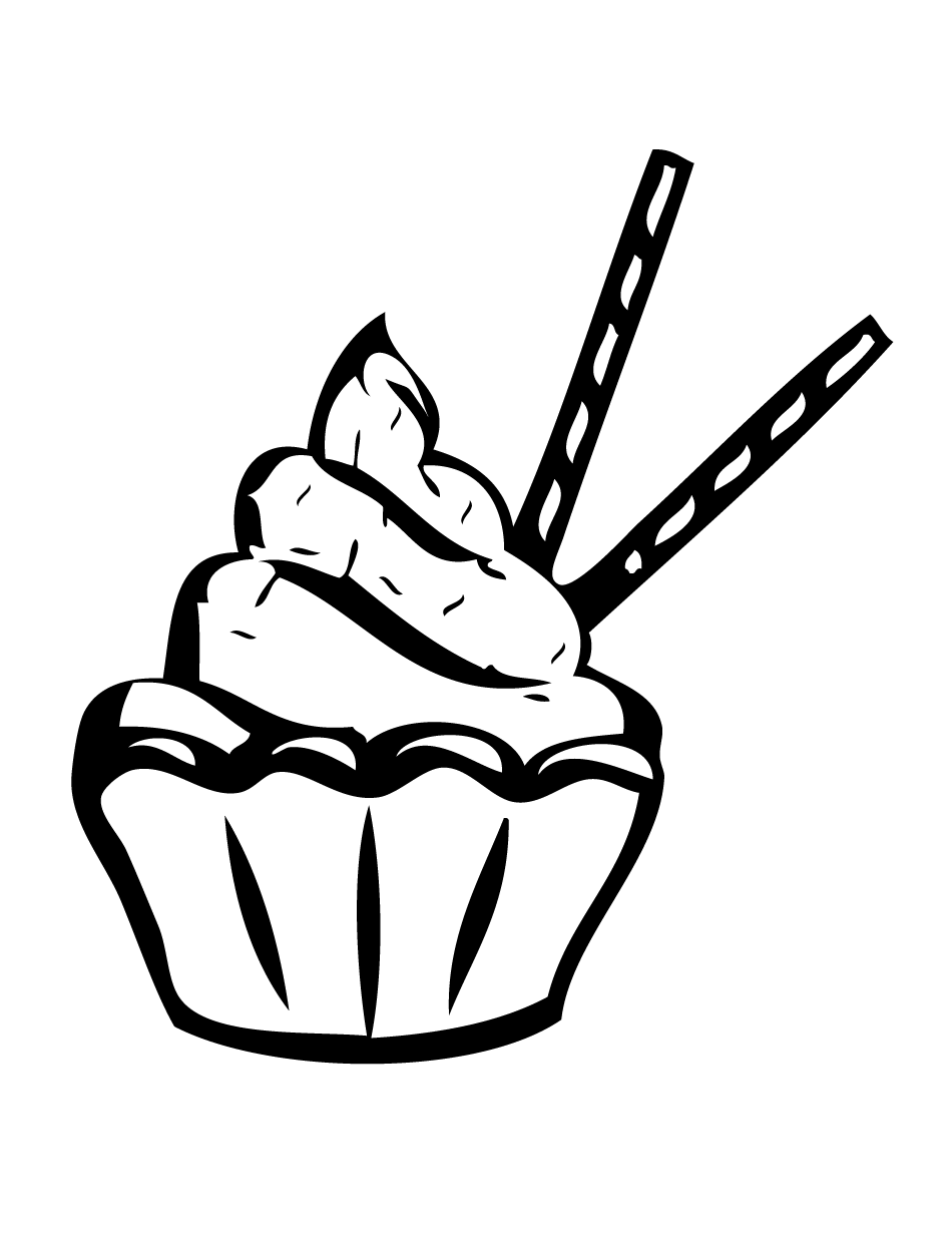 Cupcake Printable Coloring Pages - Coloring Home