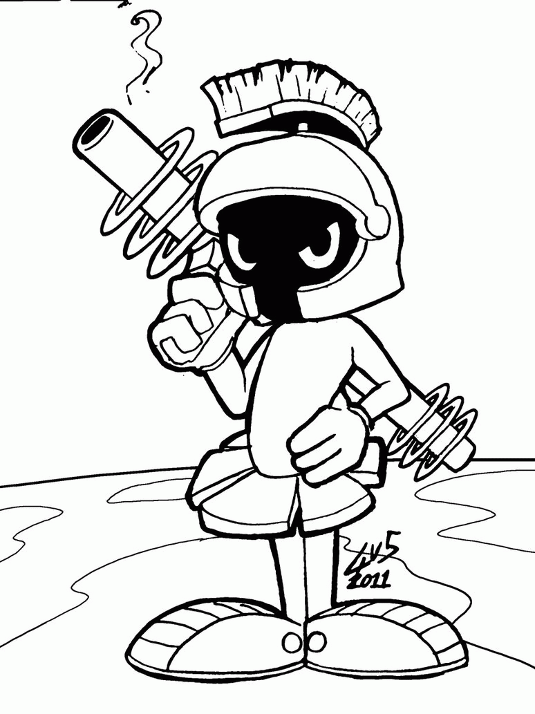 Marvin The Martian Coloring Pages Coloring Pages Coloring Home