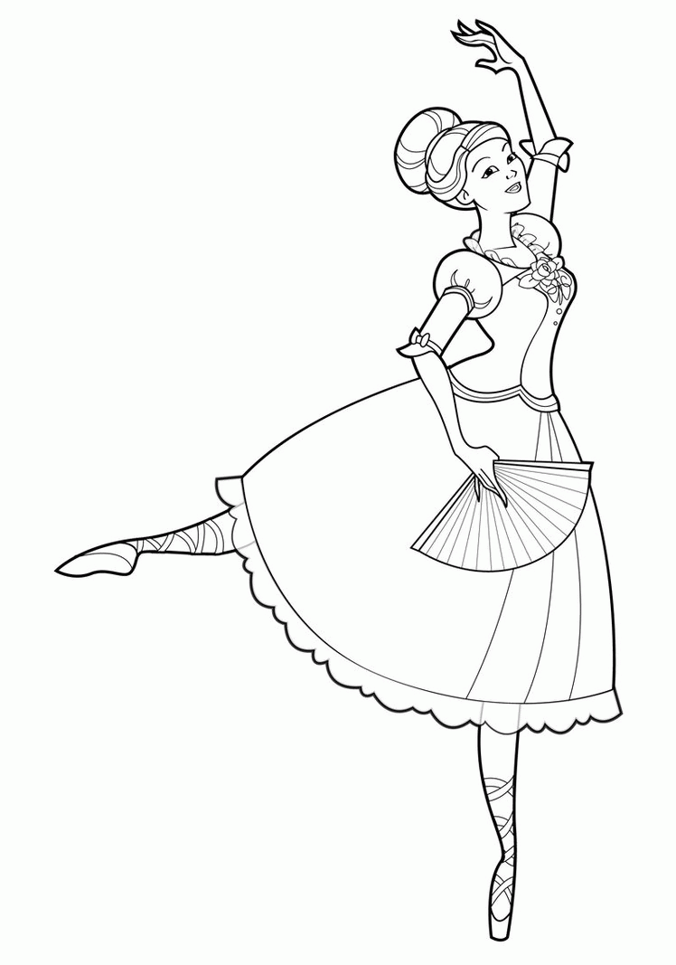 Ballet Dancer + Coloring Page   Coloring Home