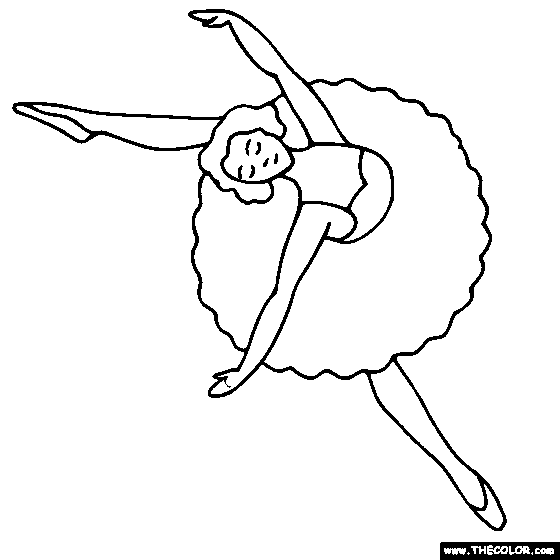 Ballerina Dancer Coloring Page