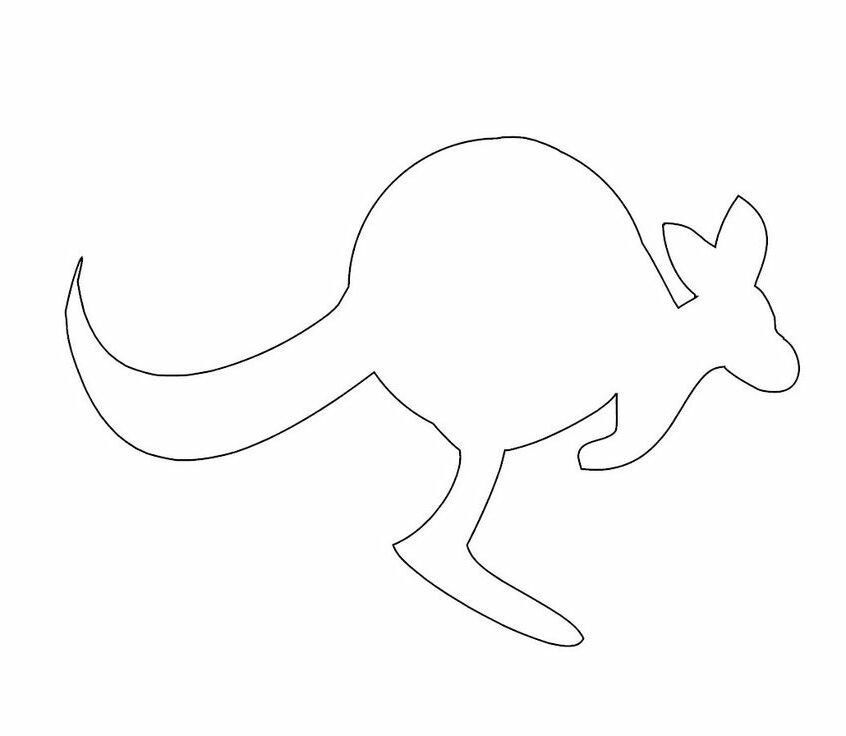 Kangaroo Shape Cut Out