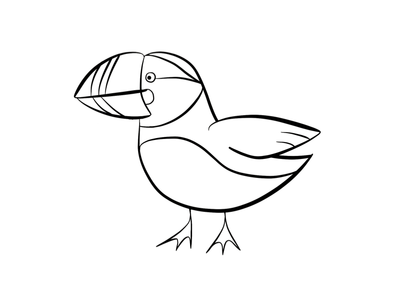 Puffin Coloring Page - Coloring Home