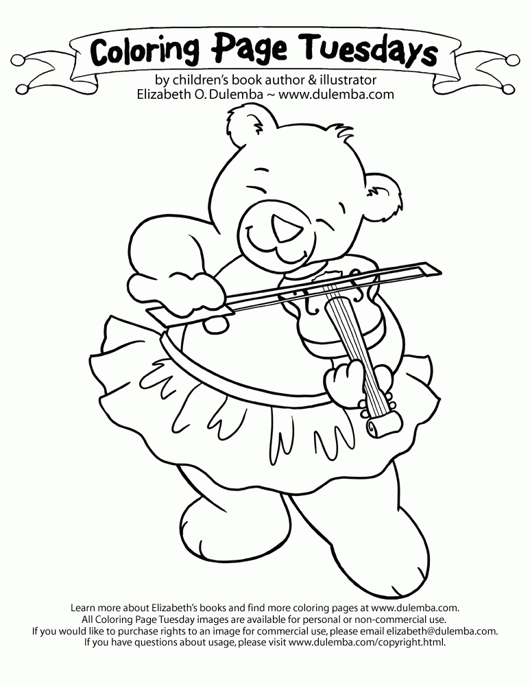 Big Violin Coloring Pages Printable - Coloring Pages For All Ages