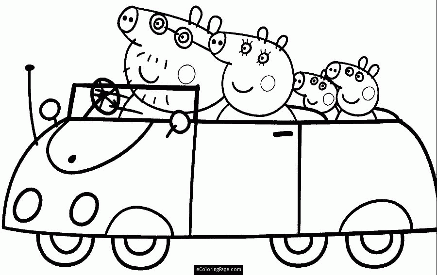 Peppa Pig Coloring Pages | eColoringPage.com- Printable Coloring Pages