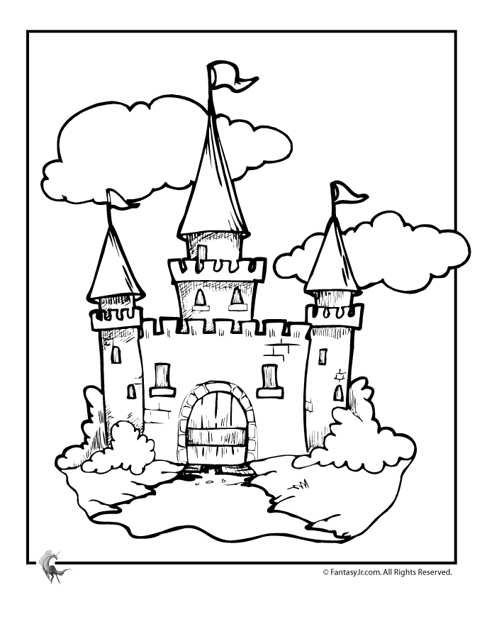 fairy tale castle coloring page  coloring home