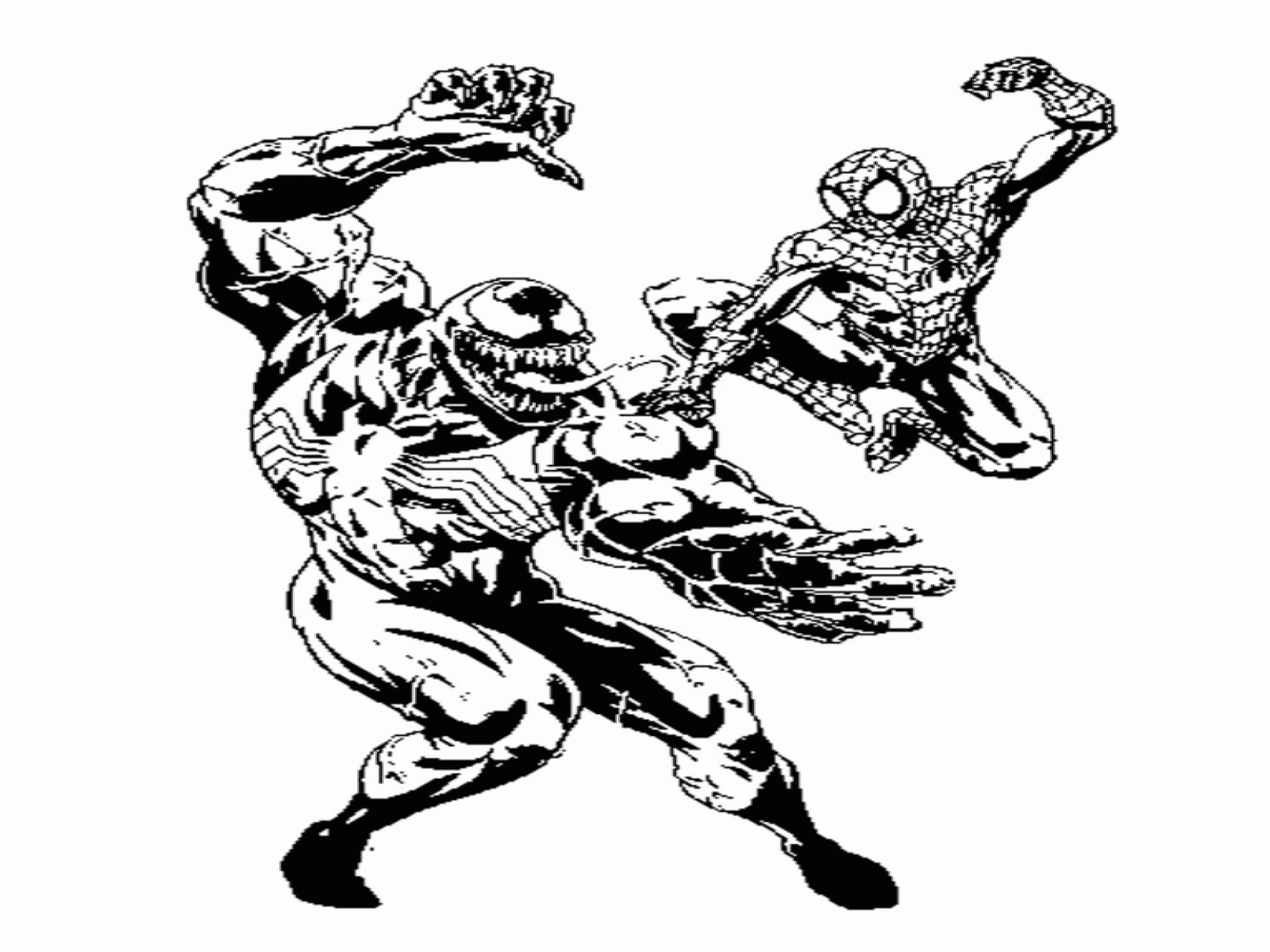 spiderman and venom coloring page coloring home