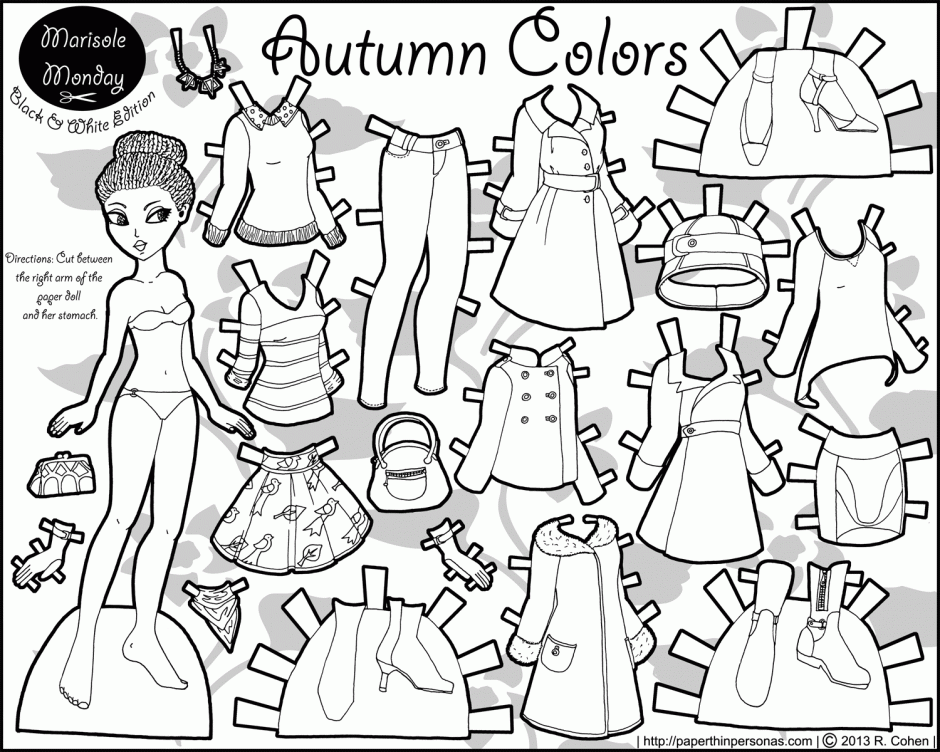 Definition Fashion Paper Dolls Coloring Pages Coloring Panda ...