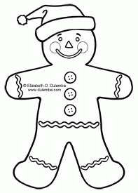 Gingerbread Man - Coloring Pages for Kids and for Adults
