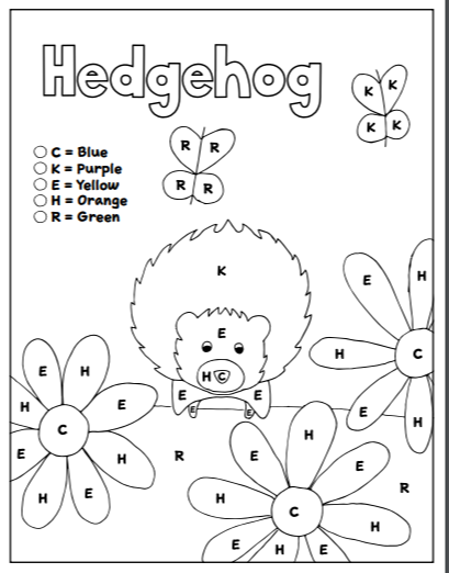 Color By Letter Coloring Pages, Set 2, Letters: c, k, e, h, r - How Wee  Learn