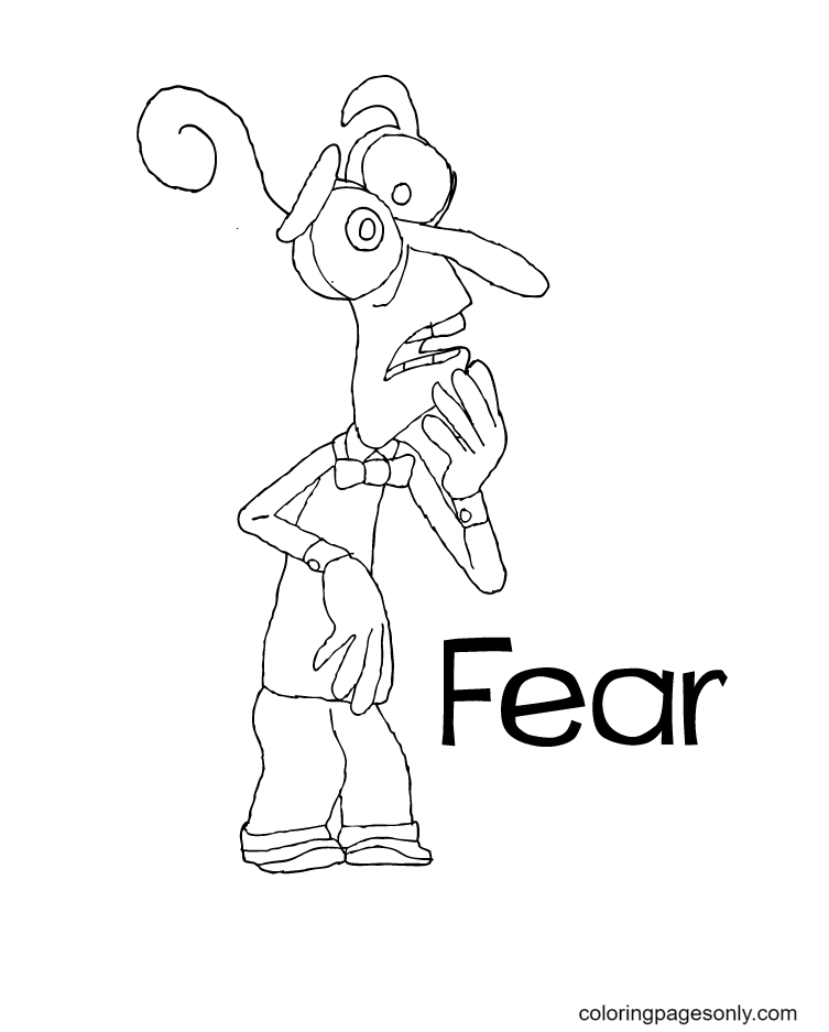 Fear From Inside Out Coloring Pages - Inside Out Coloring Pages - Coloring  Pages For Kids And Adults