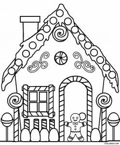 Gingerbread House Colouring Page - Coloring Pages for Kids and for ...