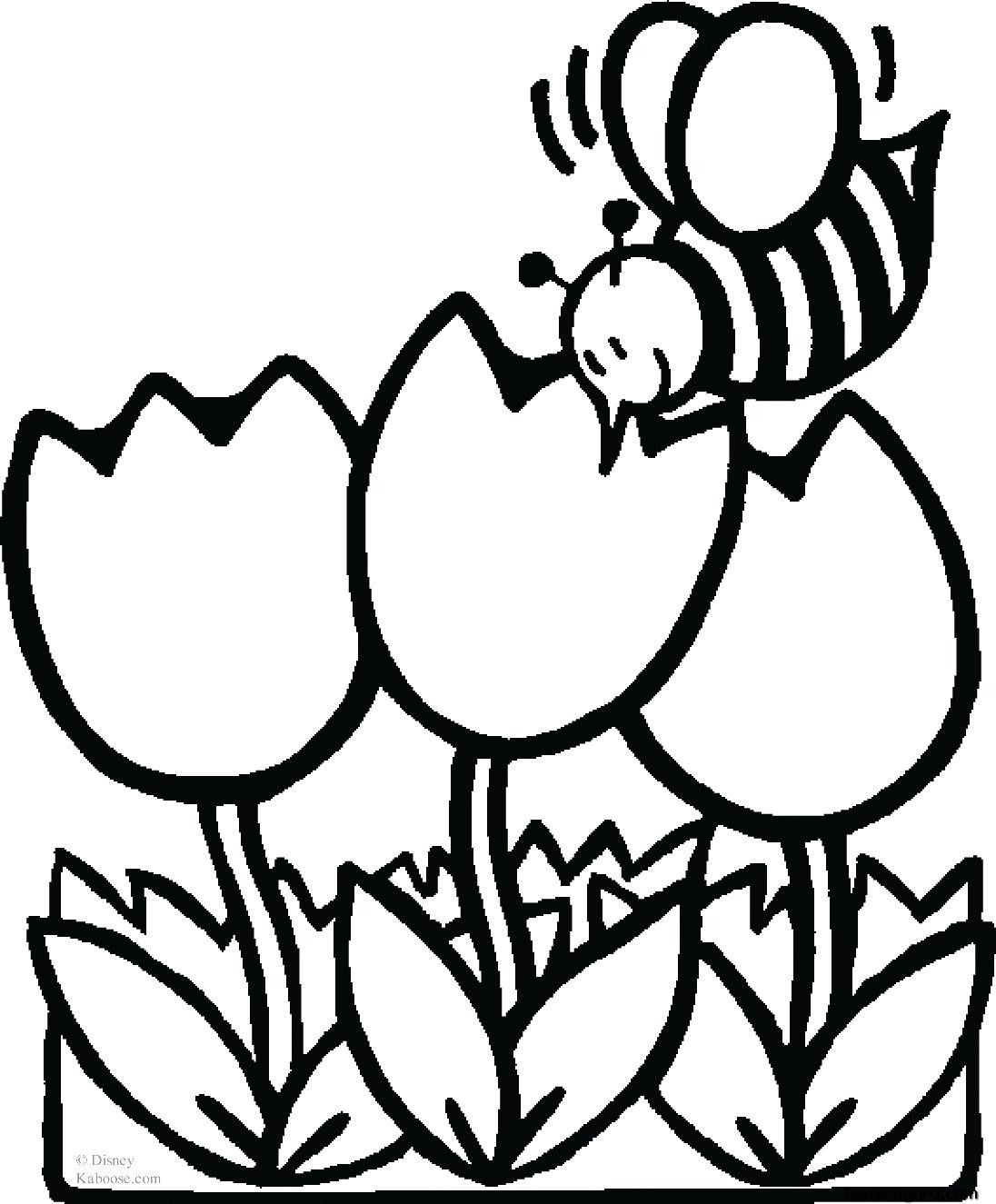 Amazing of Beautiful Coloring%pages%bee%with%tulips Has C #2230