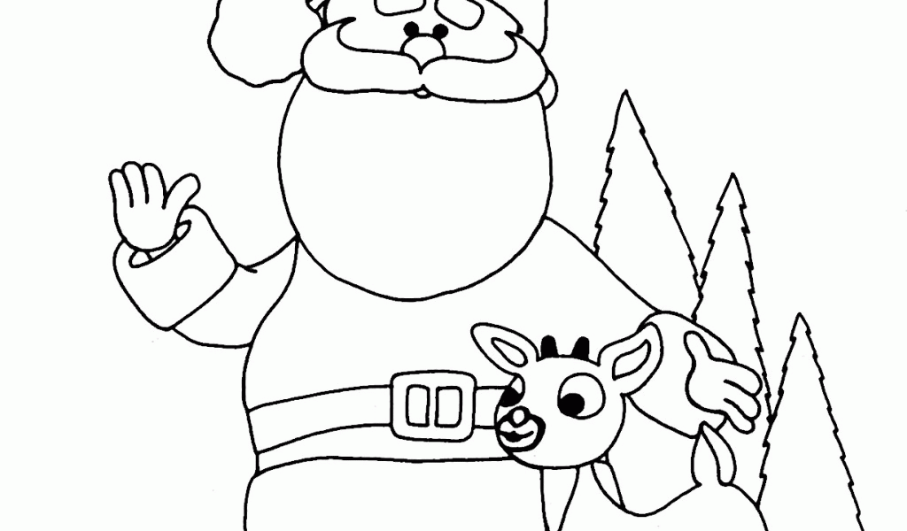 Santa Claus Reindeer Coloring Pages Kids - Colorine.net | #22872