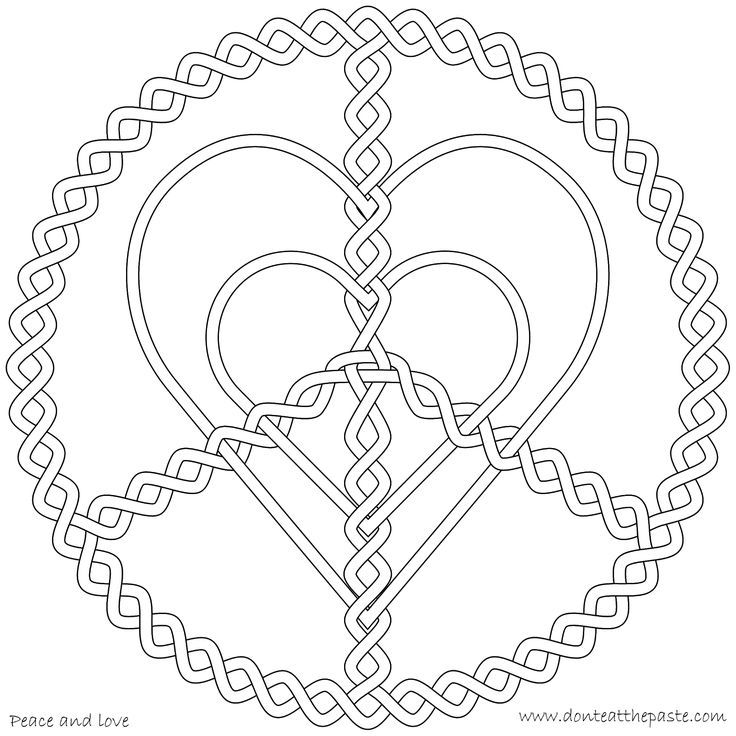 Peace And Love Printable Coloring Pages | Cooloring.com