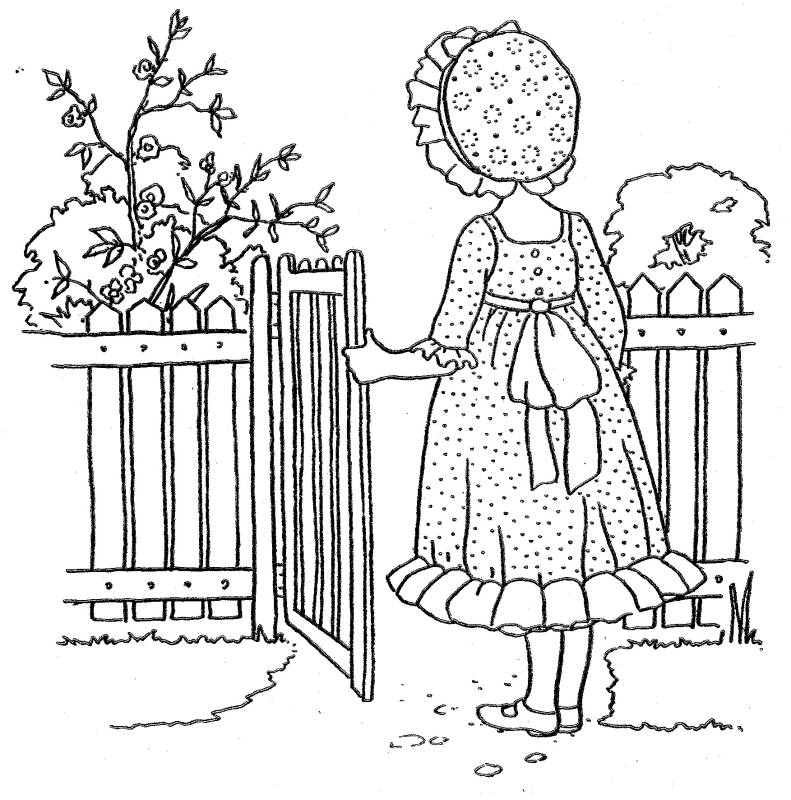 holly hobbie original coloring pages  coloring home