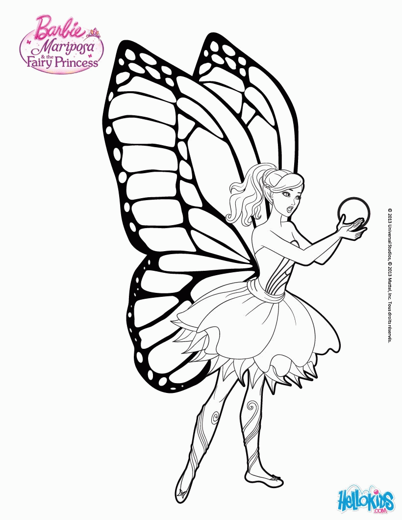 BARBIE MARIPOSA coloring pages - The Power of the Flutter Flower ...