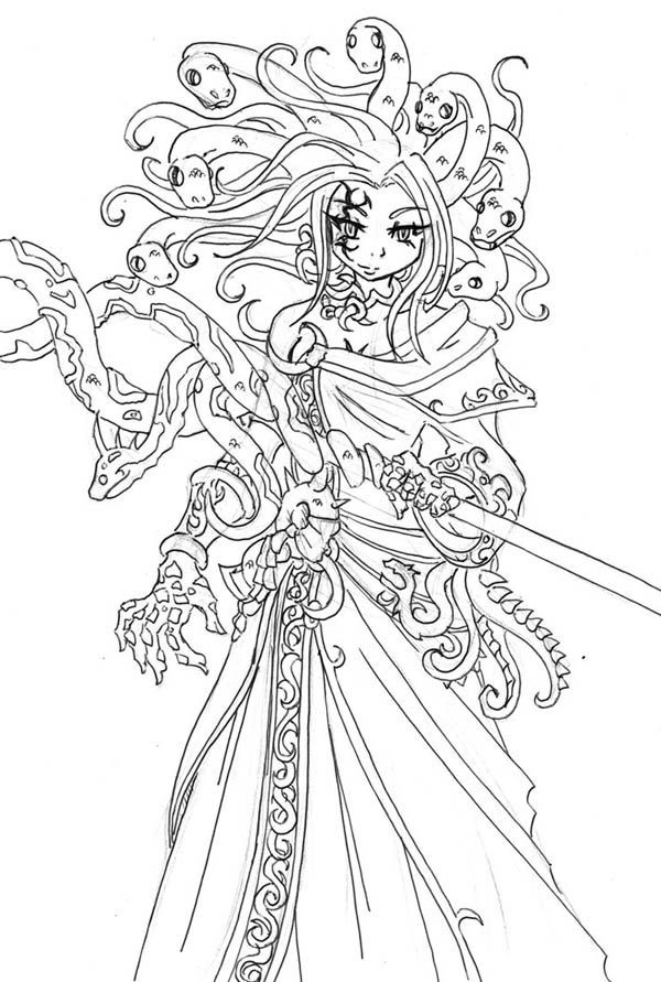 10 Pics of Medusa Coloring Pages Sketch - Medusa Coloring Pages ...