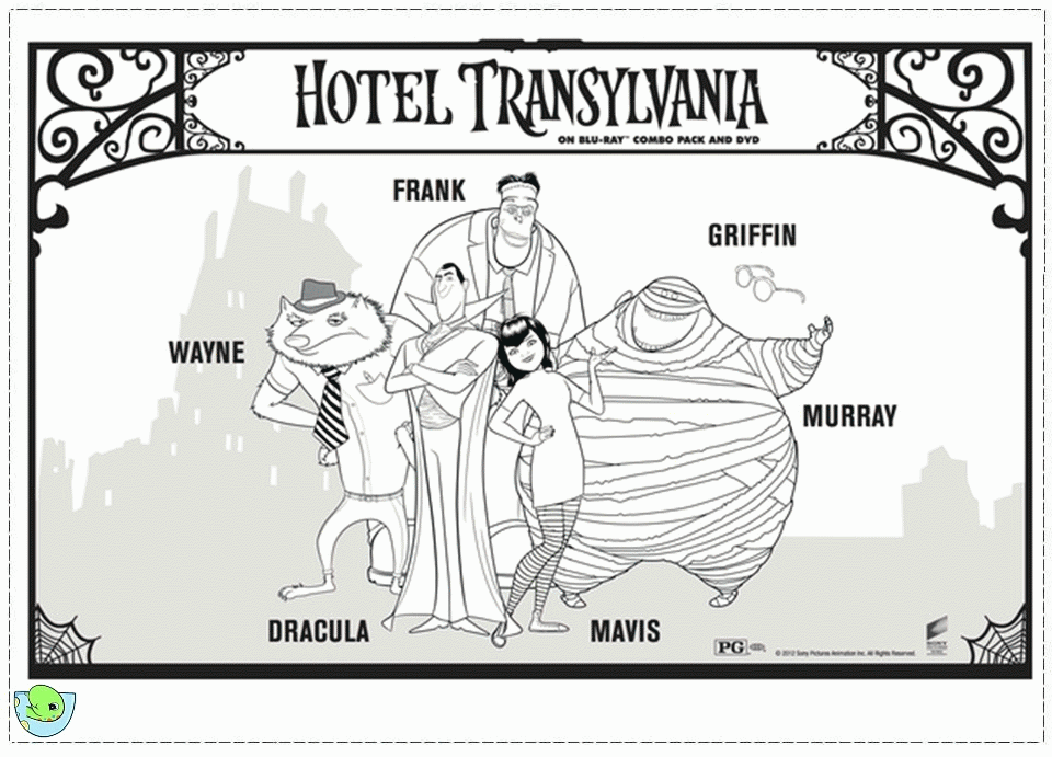 Hotel Transylvania Coloring page- DinoKids.org