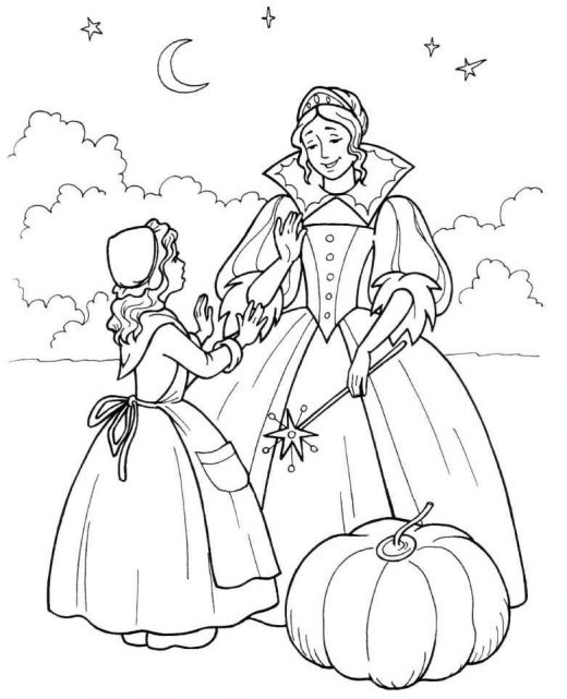 Fairy Tale Coloring Sheets Page 1