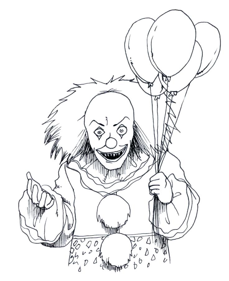 It The Clown Coloring Pages