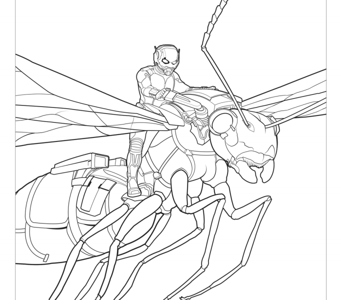 Marvel's ANT-MAN Coloring Pages - Lovebugs and Postcards