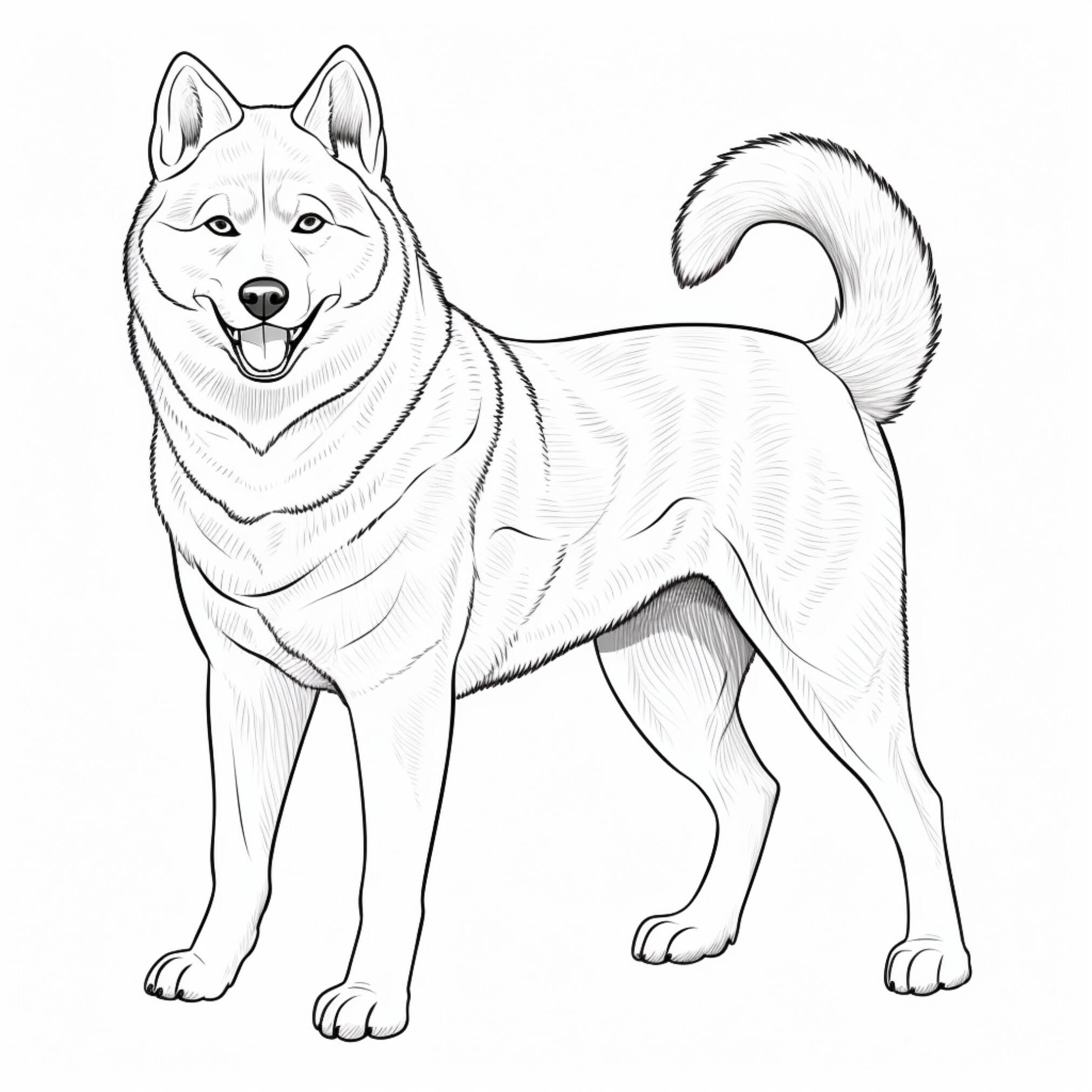 Shiba Inu, Dog, Coloring Page, Dog ...