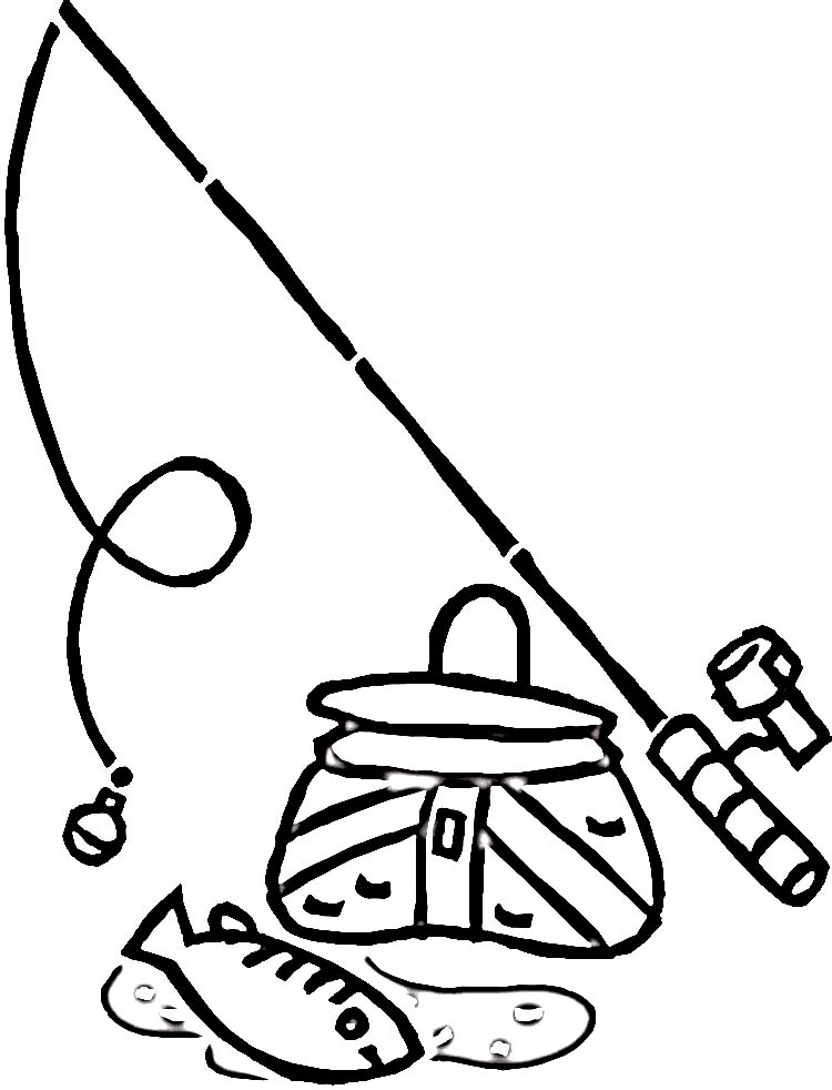 coloring pages of fishing - Clip Art Library